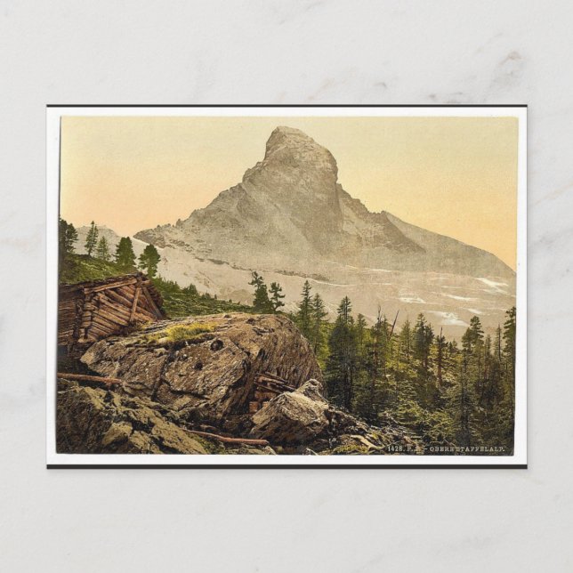 Zermatt, övre staffelalp, med Matterhorn efter s Vykort (Framsida)