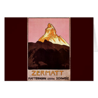 Zermatt Schweitz Hälsningskort