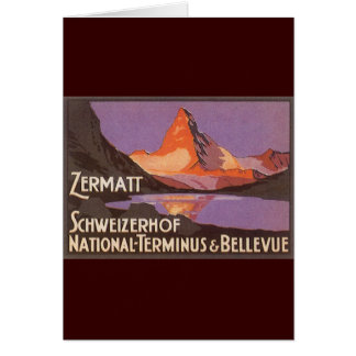 Zermatt Schweiz Hälsningskort