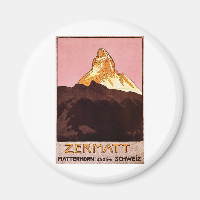 Zermatt Schweiz Magnet (Framsidan)