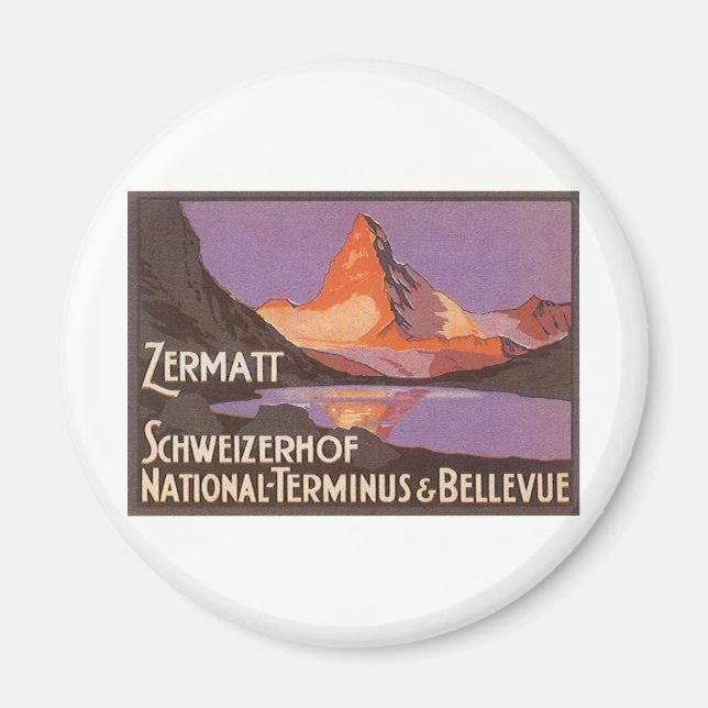 Zermatt Schweiz Magnet (Framsidan)