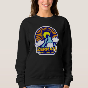 Zermatt Schweiz Matterhorn Schweiz Strålande Sol T Shirt