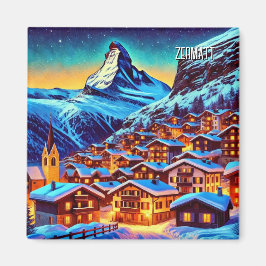 Zermatt Schweiz Matterhorn Travel Magnet