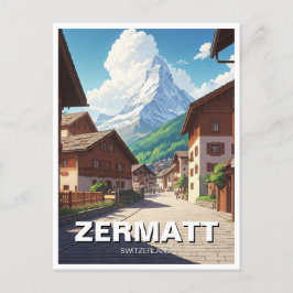 Zermatt Schweiz Matterhorn Vykort