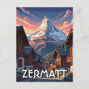 Zermatt Schweiz Matterhorn Vykort