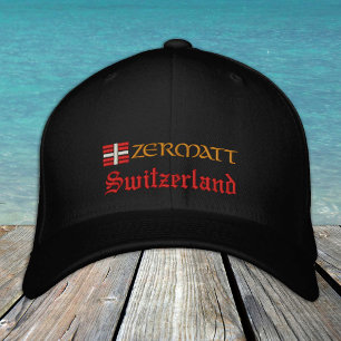 Zermatt & Schweiz mode/Swiss Flagga Patriot Broderad Keps