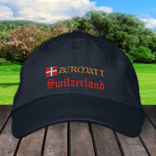 Zermatt & Schweiz mode/Swiss Flagga Patriot Broderad Keps