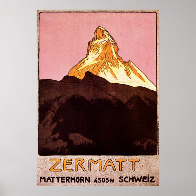 Zermatt Schweiz Poster (Framsidan)