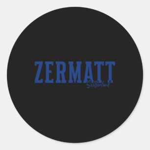 Zermatt Schweiz Schweiziska Alperna Alpin Skidåkni Runt Klistermärke