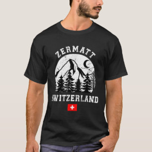 Zermatt Schweiz skidort Alperna alpin skidsport T Shirt