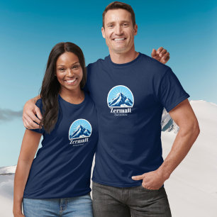Zermatt Schweiz skidort semester T Shirt