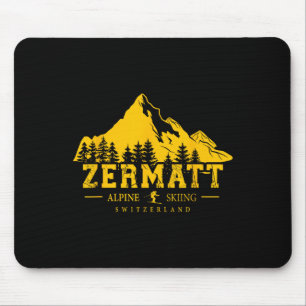 Zermatt Schweiz Skidrott Alpin Skidning Schweizisk Musmatta