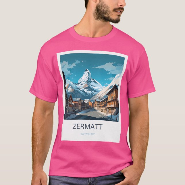 Zermatt Schweiz T Shirt (Framsida)