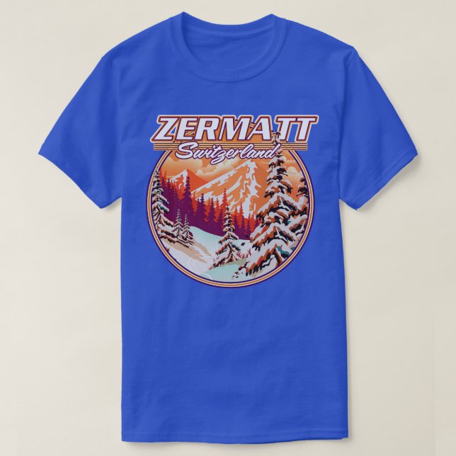 Zermatt Schweiz T Shirt (Design framsida)