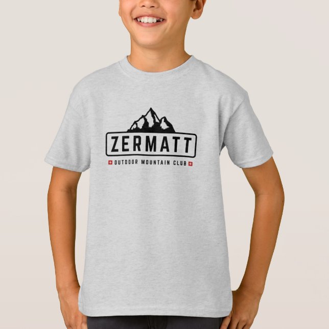 Zermatt Schweiz utomhus T-Shirt (Framsida)