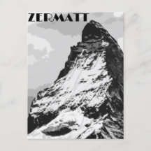 Zermatt Schweiz Vintage resor Poster