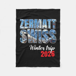 Zermatt Schweiz Vinterresa 2026 Alperna Skidor Sch Fleecefilt