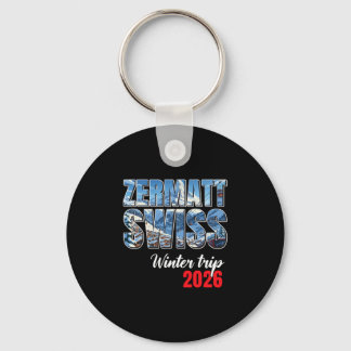 Zermatt Schweiz Vinterresa 2026 Alperna Skidor Sch Nyckelring