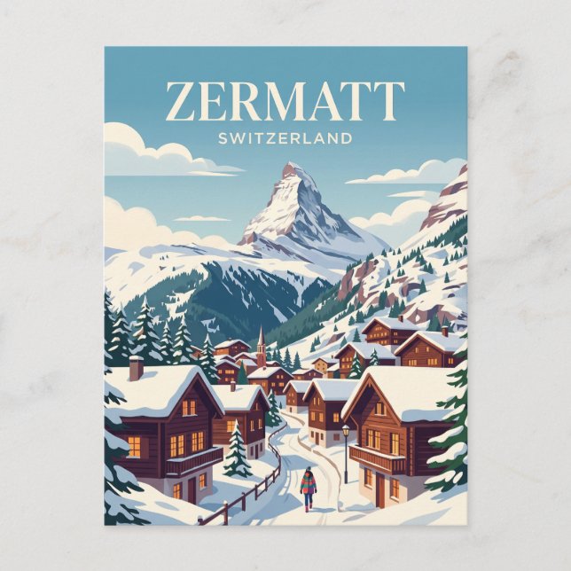 Zermatt, Schweiz Vykort (Framsida)