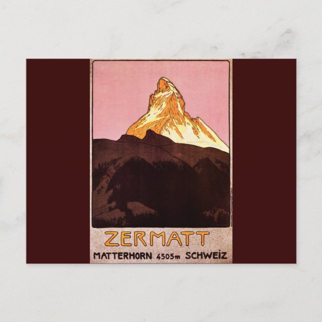 Zermatt Schweiz Vykort (Framsida)