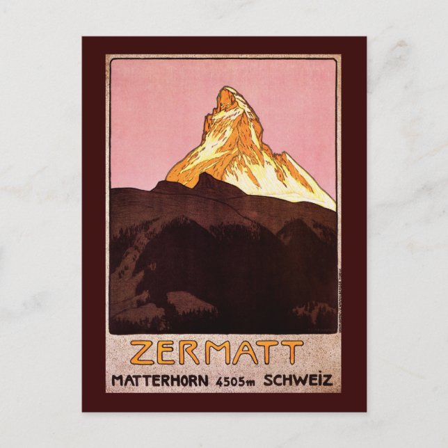 Zermatt Schweiz Vykort (Framsida)