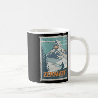 Zermatt Schweiz Winter Skiing Snowboarding Ski Kaffemugg