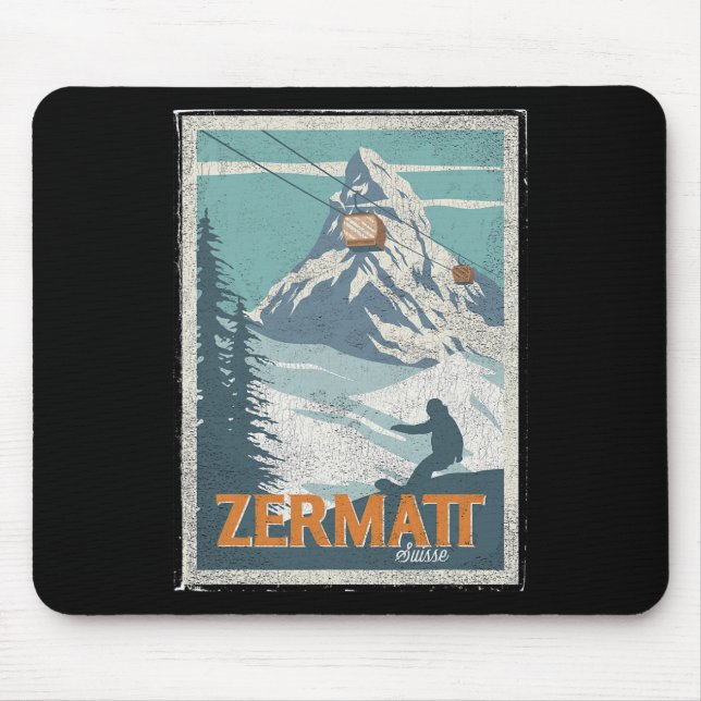 Zermatt Schweiz Winter Skiing Snowboarding Ski Musmatta (Framsidan)