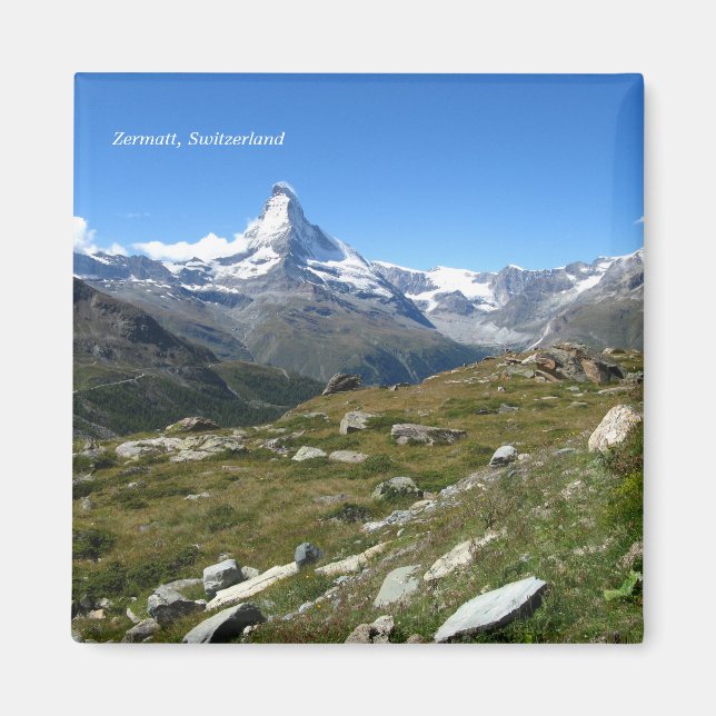 Zermatt Swiss Alpernas Matterhorn view Magnet (Framsidan)