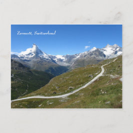 Zermatt Swiss Alpernas Matterhorn Vykort