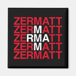 ZERMATT Swiss Flagga Magnet