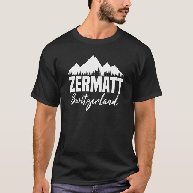 Zermatt Switzerland T Shirt (Framsida)