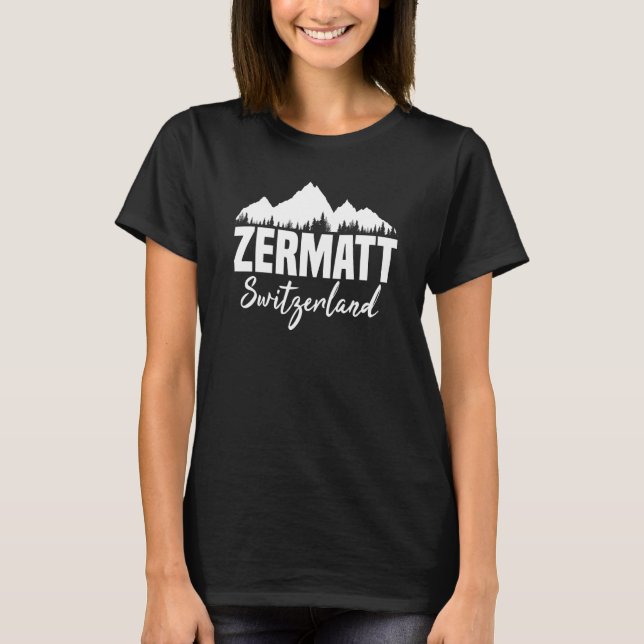 Zermatt Switzerland T Shirt (Framsida)