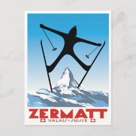 Zermatt,Valais,Schweiz,Ski Vykort