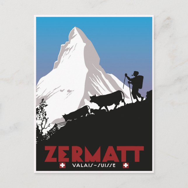 Zermatt,Valais,Suisse Vykort (Framsida)
