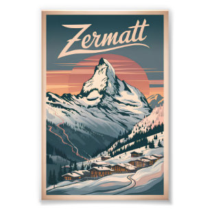 Zermatt vintage fototryck