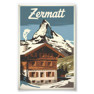 Zermatt vintage fototryck