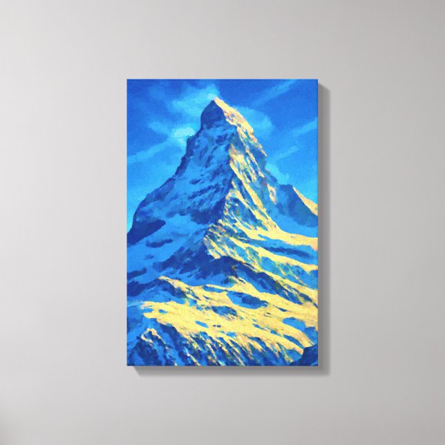 Zermatt Vintage resor Canvastryck (Framsida)