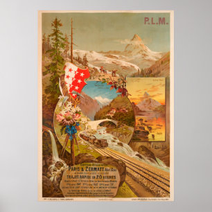 Zermatt vintage resoraffisch poster