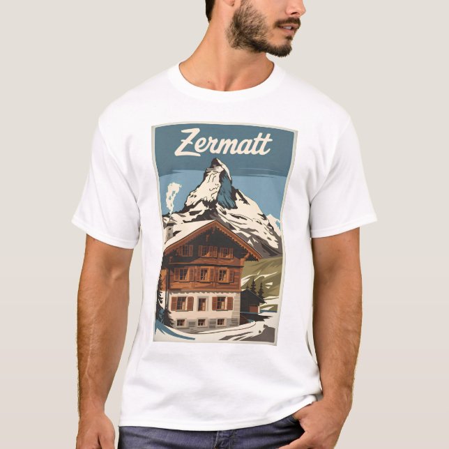 Zermatt vintage t shirt (Framsida)