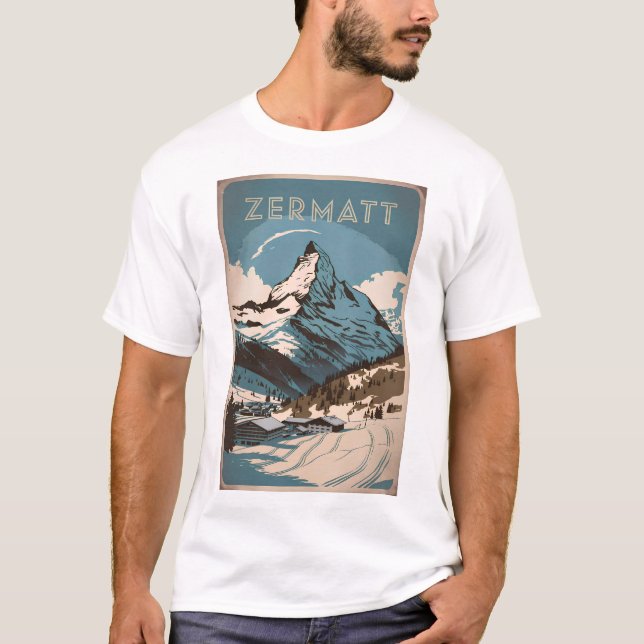 Zermatt vintage t shirt (Framsida)