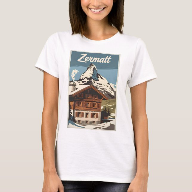 Zermatt vintage t shirt (Framsida)