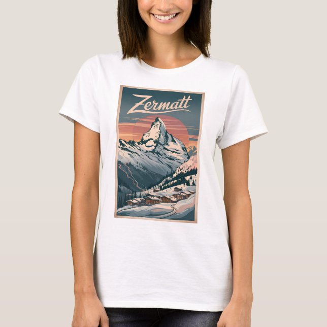 Zermatt vintage t shirt (Framsida)