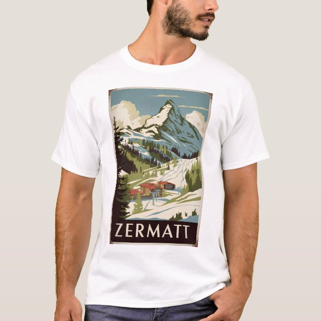 Zermatt vintage t shirt (Framsida)