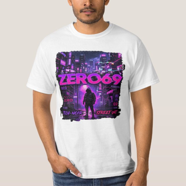 ZERO69 Glitch Division – Midnatt Protokoll T Shirt (Framsida)