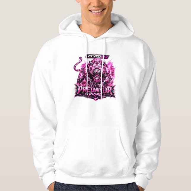 ZERO69 Predator Prime Neon Cyber Tiger Hoodie (Framsida)