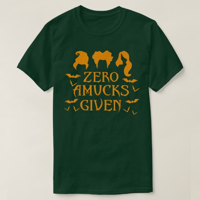 Zero Amucks given Halloween Witch Trio T Shirt (Design framsida)