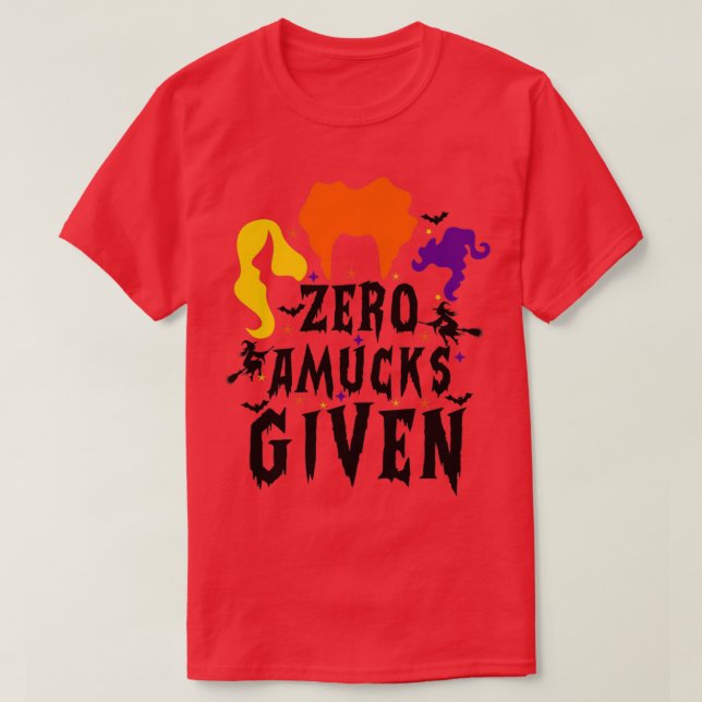 Zero Amucks given Women Halloween Funny Sanderson T Shirt (Design framsida)