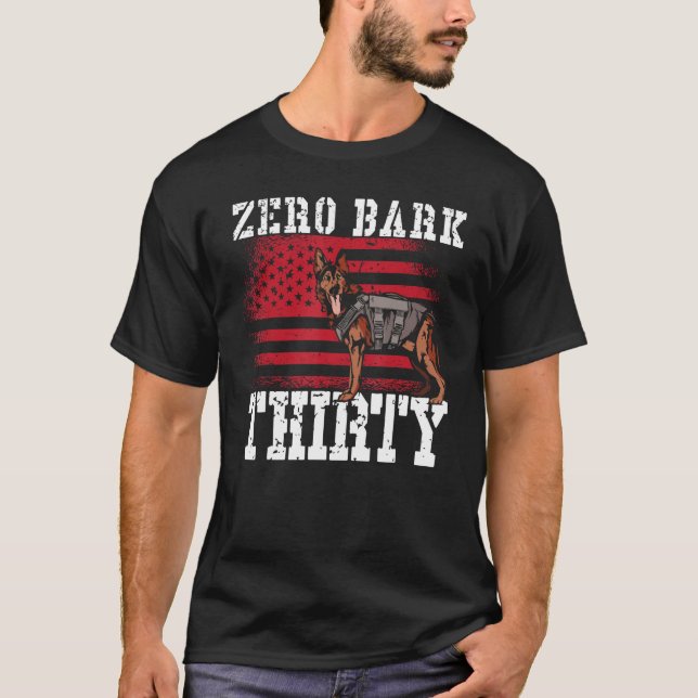 Zero Bark 30 K9-polisenhet T Shirt (Framsida)