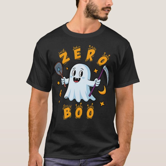 zero boo funny halloween t shirt (Framsida)