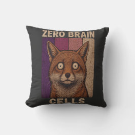 Zero Brain Cells Fox Meme – Rolig söt djur  Kudde